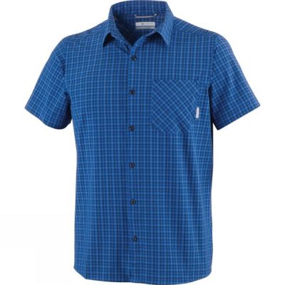 Camisa Columbia Triple Canyon Manga Corta Hombre - Azules - Chile QBU407138